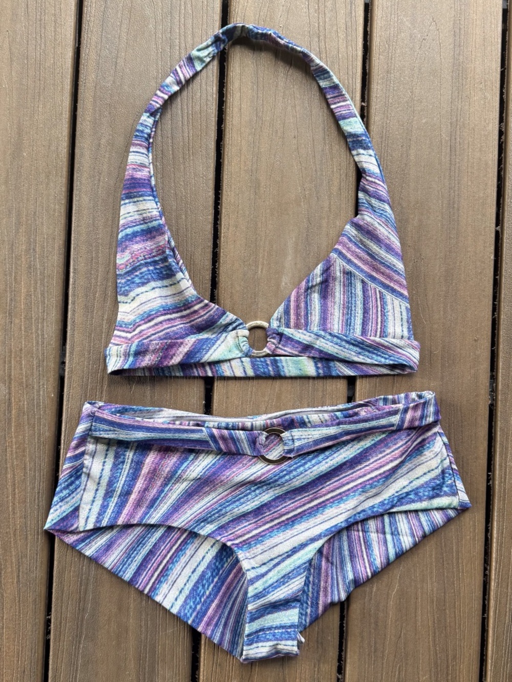 Frankies Bikinis x Hailee Steinfeld Bikini Set – Blue/Purple Marbled 🌊💜